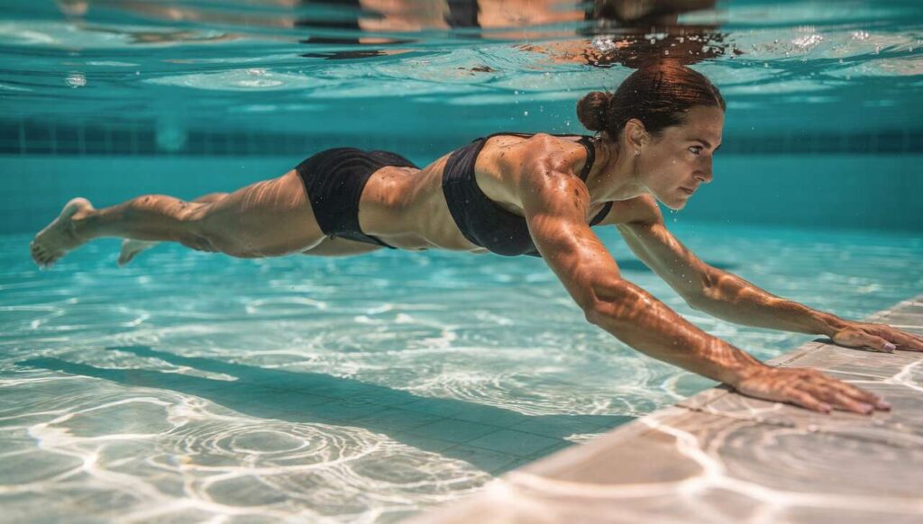 Grasso addominale: dopo il nuoto, l’aqua plank è l’esercizio più efficace per un ventre piatto